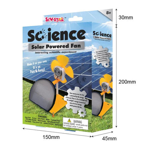 Science Solar Powered Fan Interesting Scientific Experiments Easy DIY Kit For Kids