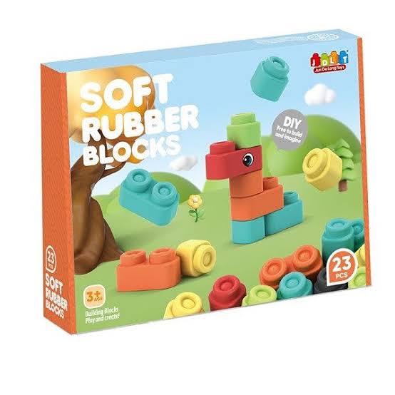 Soft Rubber Blocks Toy For Kids
