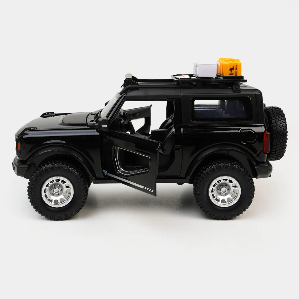 Ford Bronco 1:24 Die-Cast Model SUV with Lights, Sounds & Pull-Back Action – Black