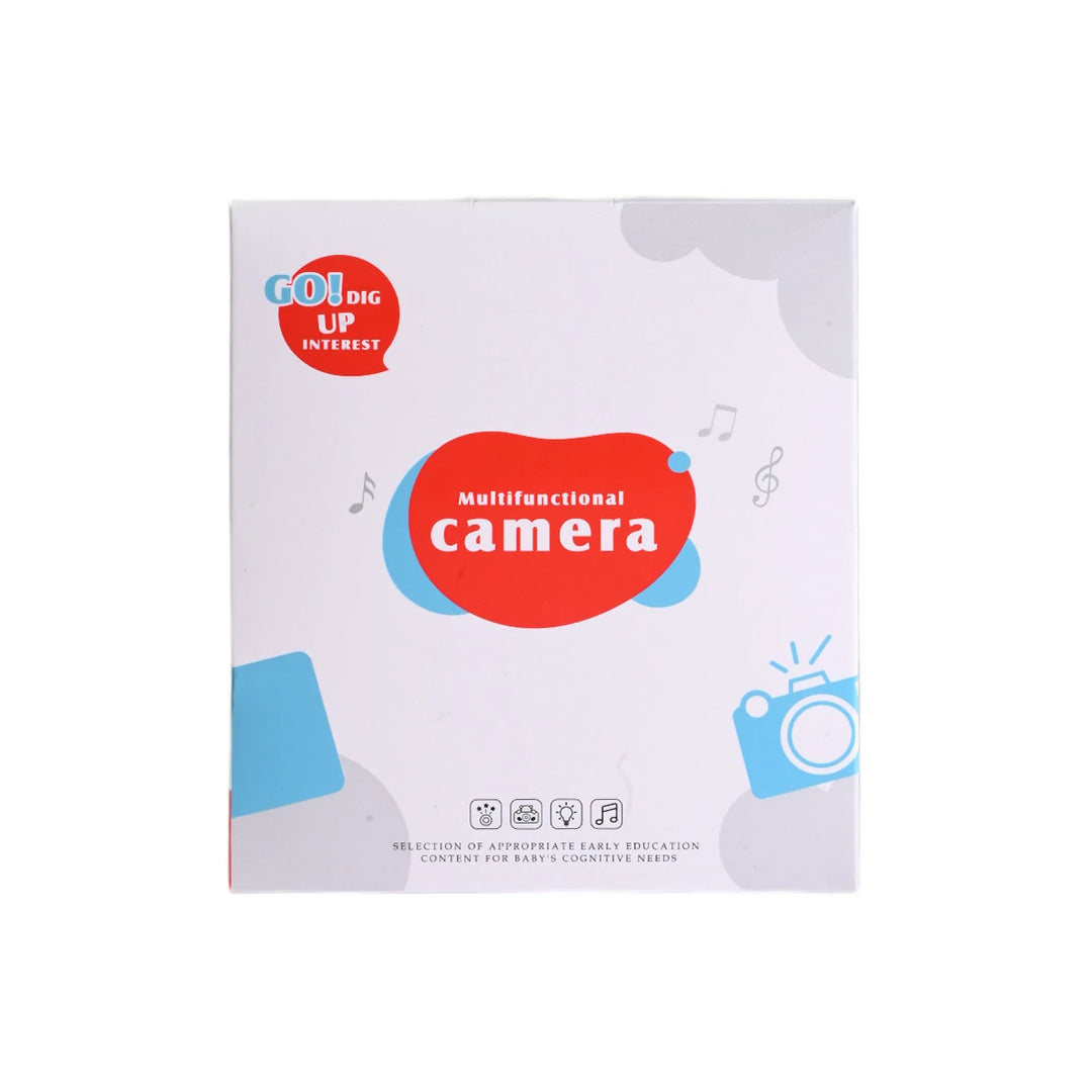 Multifunctional Cartoon Duck Toy Camera with Lights & Music for Kids
