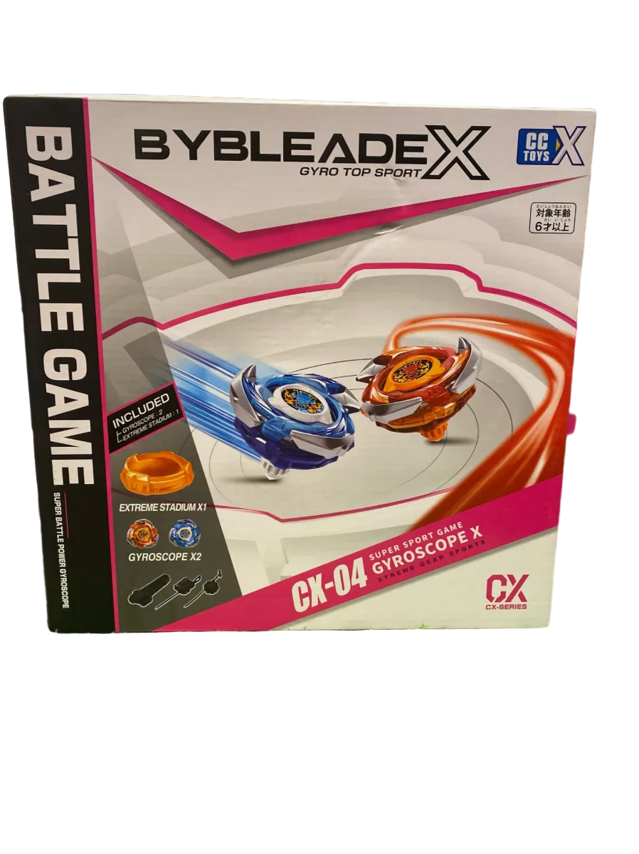 Bybleade X CX-04 Battle Arena Set – Gyro Top Sport Stadium with 2 Spinning Tops & Launchers