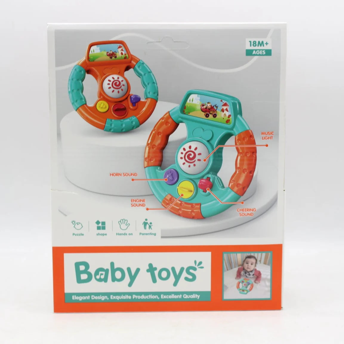 Mini Steering Wheel with Light & Sound