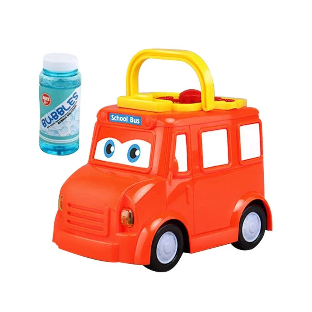 Electric Bubble Machine Cute Bus Shape Making Bubble Toy