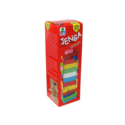 Wood Block 54 pcs Colored Tower Mini Jenga Stacko Game