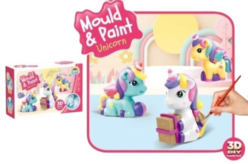 3D Plaster Figurines Unicorns for Your Own Creation and Painting