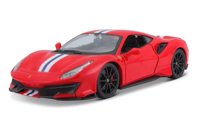 Official Licensed Ferrari 488 Pista 1:24 Die-Cast Model Car by Bburago – Red