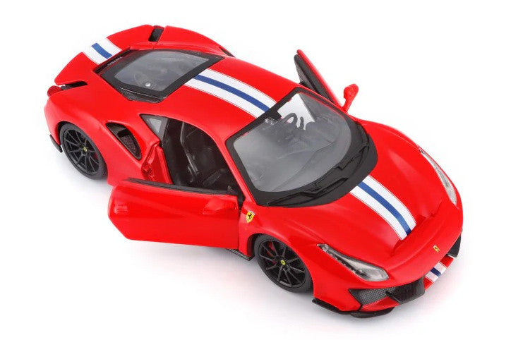 Official Licensed Ferrari 488 Pista 1:24 Die-Cast Model Car by Bburago – Red