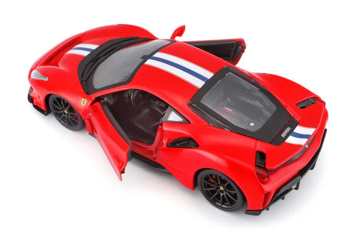 Official Licensed Ferrari 488 Pista 1:24 Die-Cast Model Car by Bburago – Red