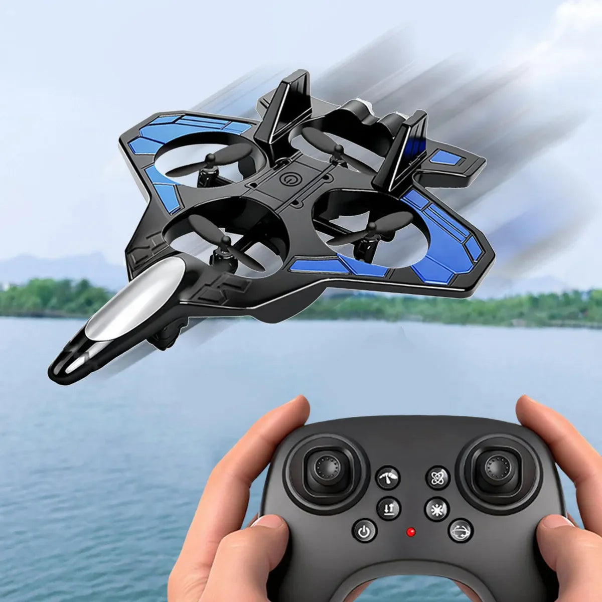 DRONE Cyclone Stunt Drone 2.4GHz RC Quadcopter – USB Rechargeable with Hover Mode & 360° Rolls