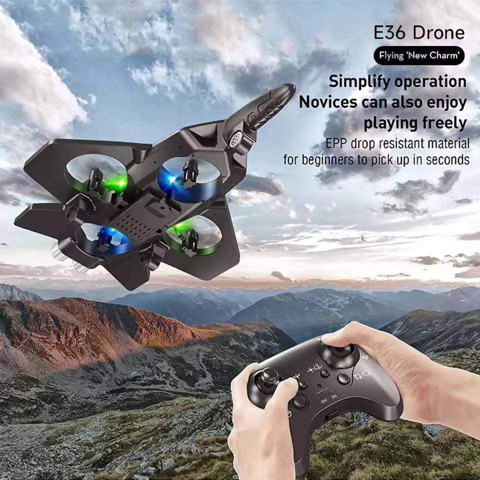 S2 Interstellar Fighter Plane 2.4GHz RC Aircraft – Remote Control EPP Foam Jet with LED Lights & Headless Mode