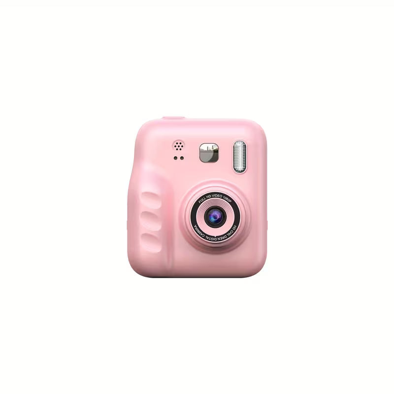 Pink Kids Instant Print Camera with HD Screen & Thermal Printing | 1080P HD Digital Camera for Kids with Dual Selfie Camera (Pink)