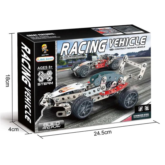 DIY Metal Puzzle Assembly Kit Racing Educational Car Toys For Kids