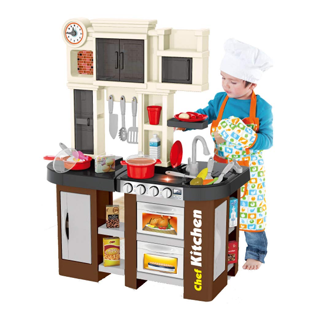 Talented Chef Kids Kitchen Play Set with Running Water, Lights & Sounds | 58 Pieces Pretend Play Kitchen (Model 922-102)