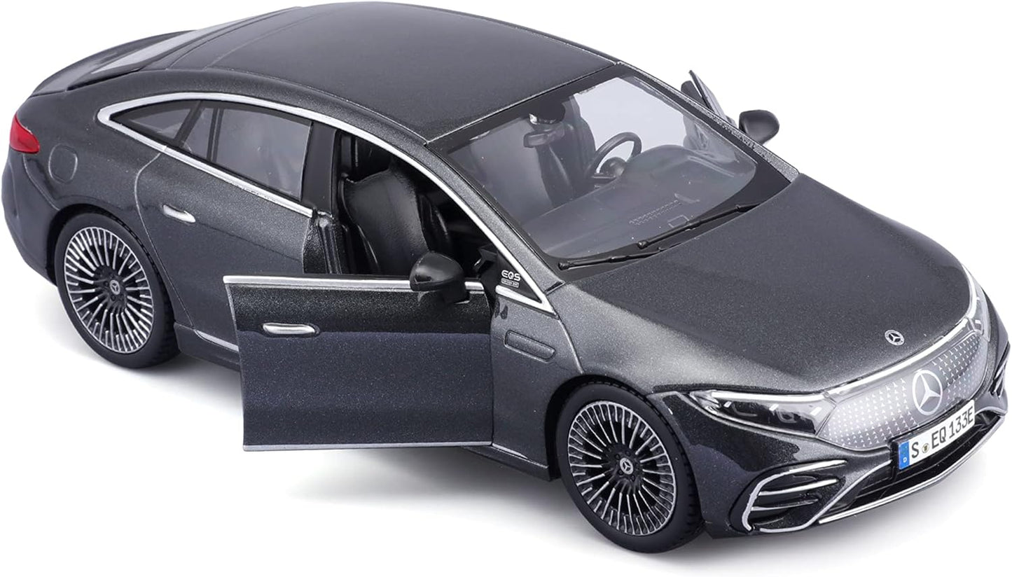 Officially Licensed Mercedes-Benz EQS 1:27 Diecast Model Car by Maisto | Special Edition Metal Collectible (Blue Metallic)