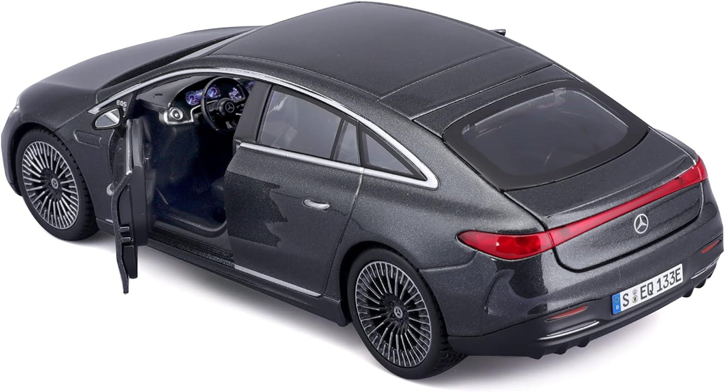 Officially Licensed Mercedes-Benz EQS 1:27 Diecast Model Car by Maisto | Special Edition Metal Collectible (Blue Metallic)