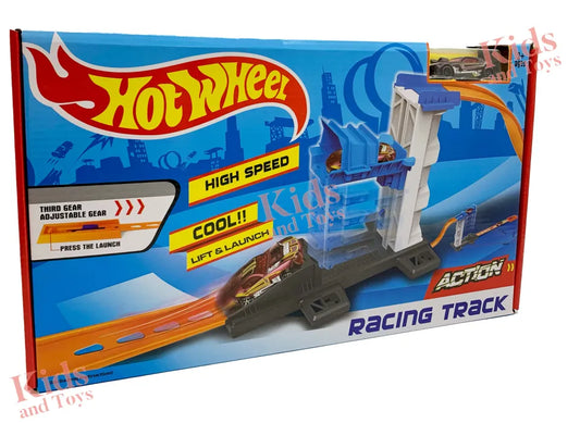 LAUNCH & LIFT! Hot Wheels Vehicle Cars Parking Garage Set Action Racing Track with Launcher Kids