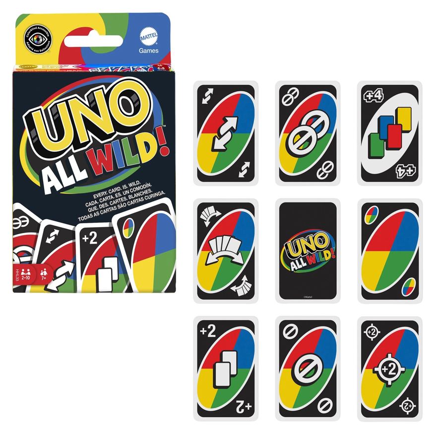 UNO All Wild Card Game – Fast-Paced Family Party Game for Kids & Adults