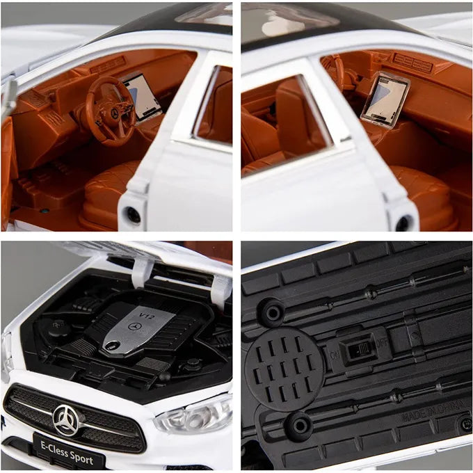 New Mercedes 1:24 Model Car Die Cast For Kids - E-Class White