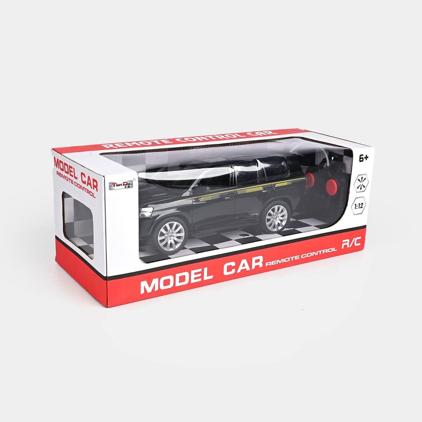 XL 1:12 Remote Control Toyota Land Cruiser XL – Large Size RC SUV with Stripe (Ages 6+)