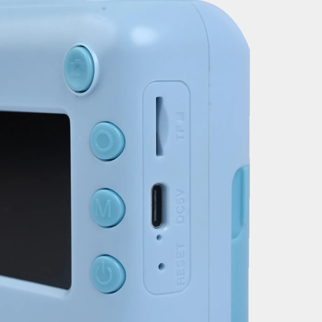 Blue Children's Instant Print Camera with Thermal Printing | Kids Digital Camera with HD Video & Selfie Lens (Blue)