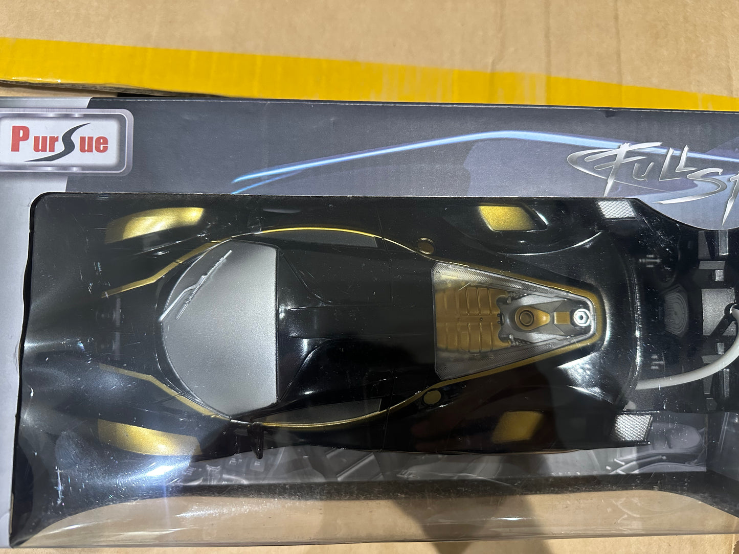 1:16 High-Speed Black/Blue RC Racing Car – 2.4GHz 4-Channel Remote Control Car with LED Lights