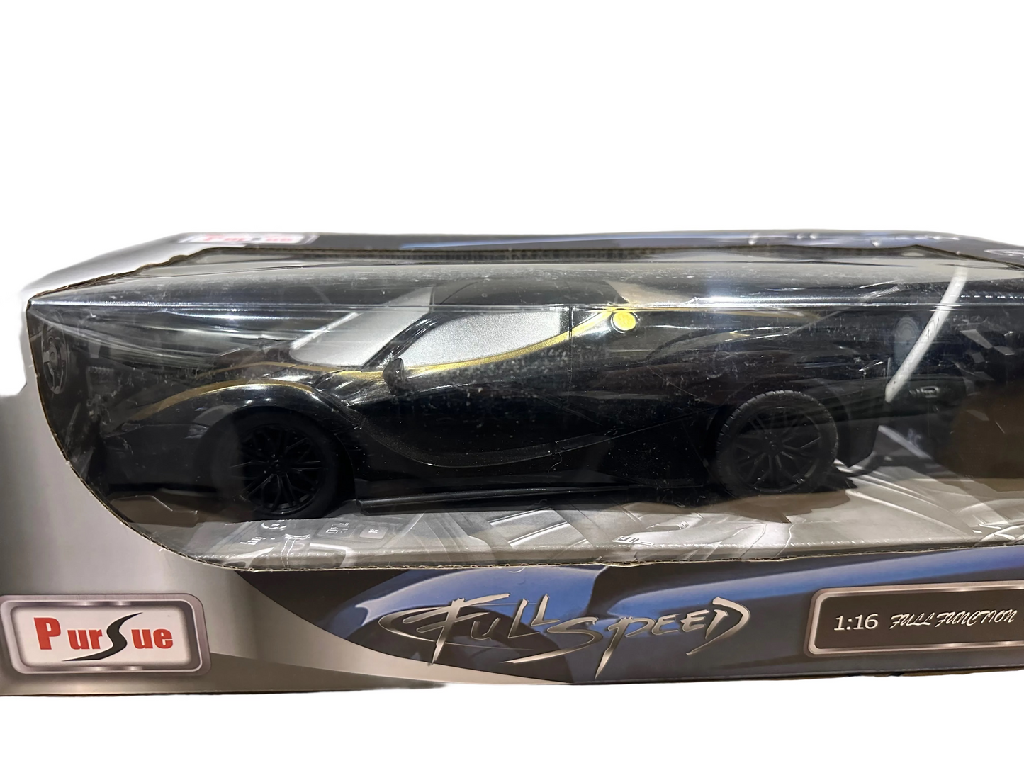 1:16 High-Speed Black/Blue RC Racing Car – 2.4GHz 4-Channel Remote Control Car with LED Lights