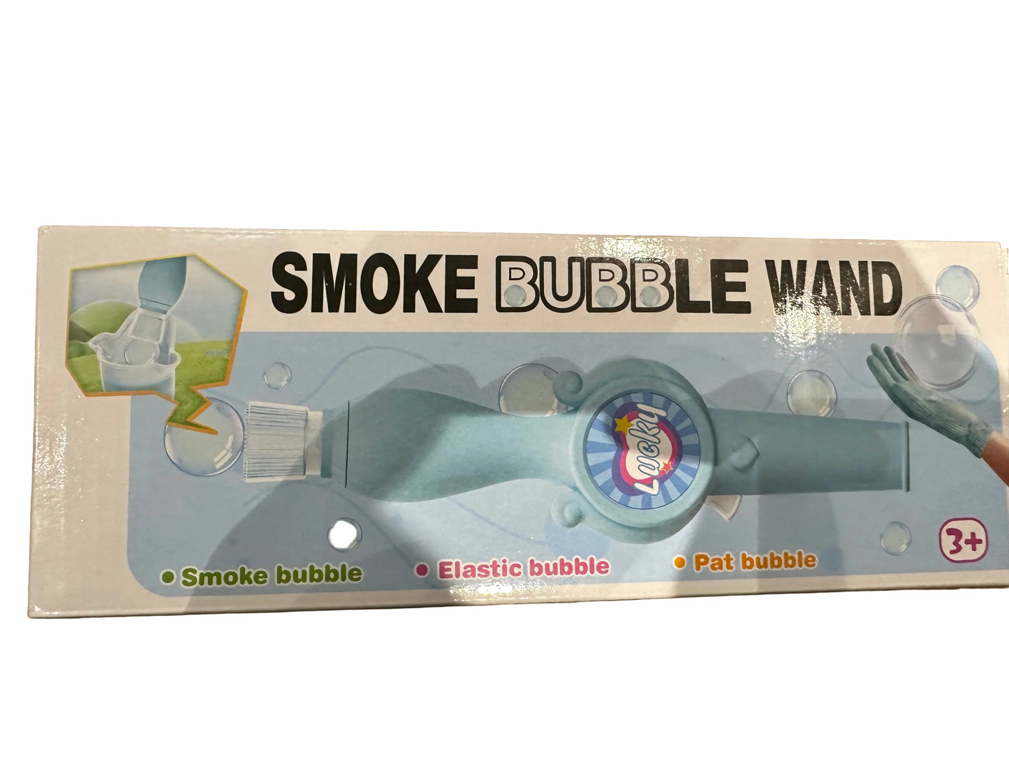 Elastic Smoke Bubble Wand – Magic Smoke Bubble Machine with Fog Bubbles, Gloves & Bubble Solution