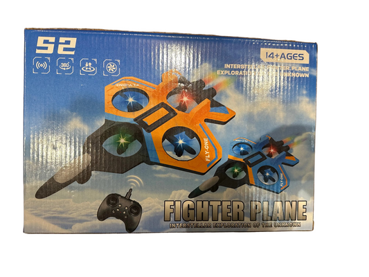 S2 Interstellar Fighter Plane 2.4GHz RC Aircraft – Remote Control EPP Foam Jet with LED Lights & Headless Mode