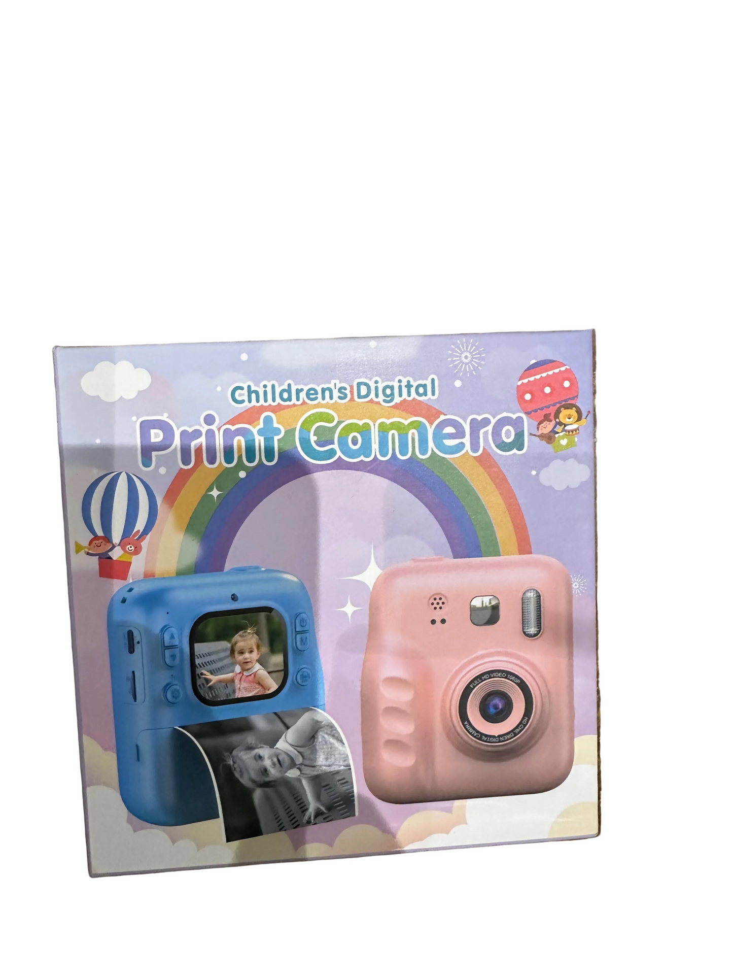Pink Kids Instant Print Camera with HD Screen & Thermal Printing | 1080P HD Digital Camera for Kids with Dual Selfie Camera (Pink)