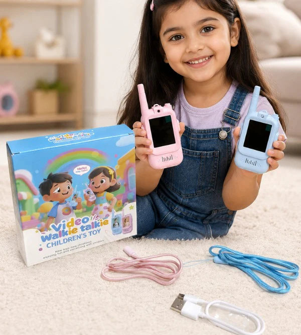 Kids Smart Video Walkie Talkie Set with Interactive Screen & Voice Communication Toy