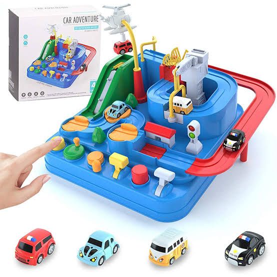 Car Adventure Toys | Puzzle Car Race Tracks Parking Playset For Toddles Boys Girls