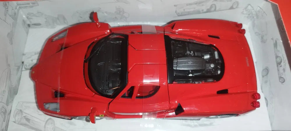 Officially Licensed Bburago Ferrari Enzo 1:24 Die-Cast Model Car with Opening Doors – Red
